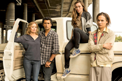 "Fear The Walking Dead" Stars Kim Dickens, Cliff Curtis, Alycia Debnam-Carey and Frank Dillane. Photo copyright AMC