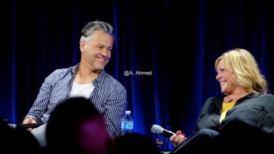 Rupert Graves and Sue Vertue at Nerd HQ Panel 2015. Photo copyright Annika Ahmed